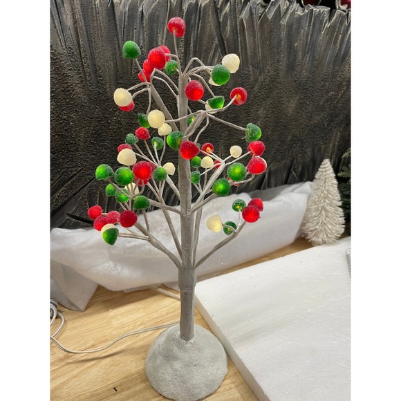Other - Lighted Gumdrop Christmas Tree Tabletop Decor Red Green White 16 Inch